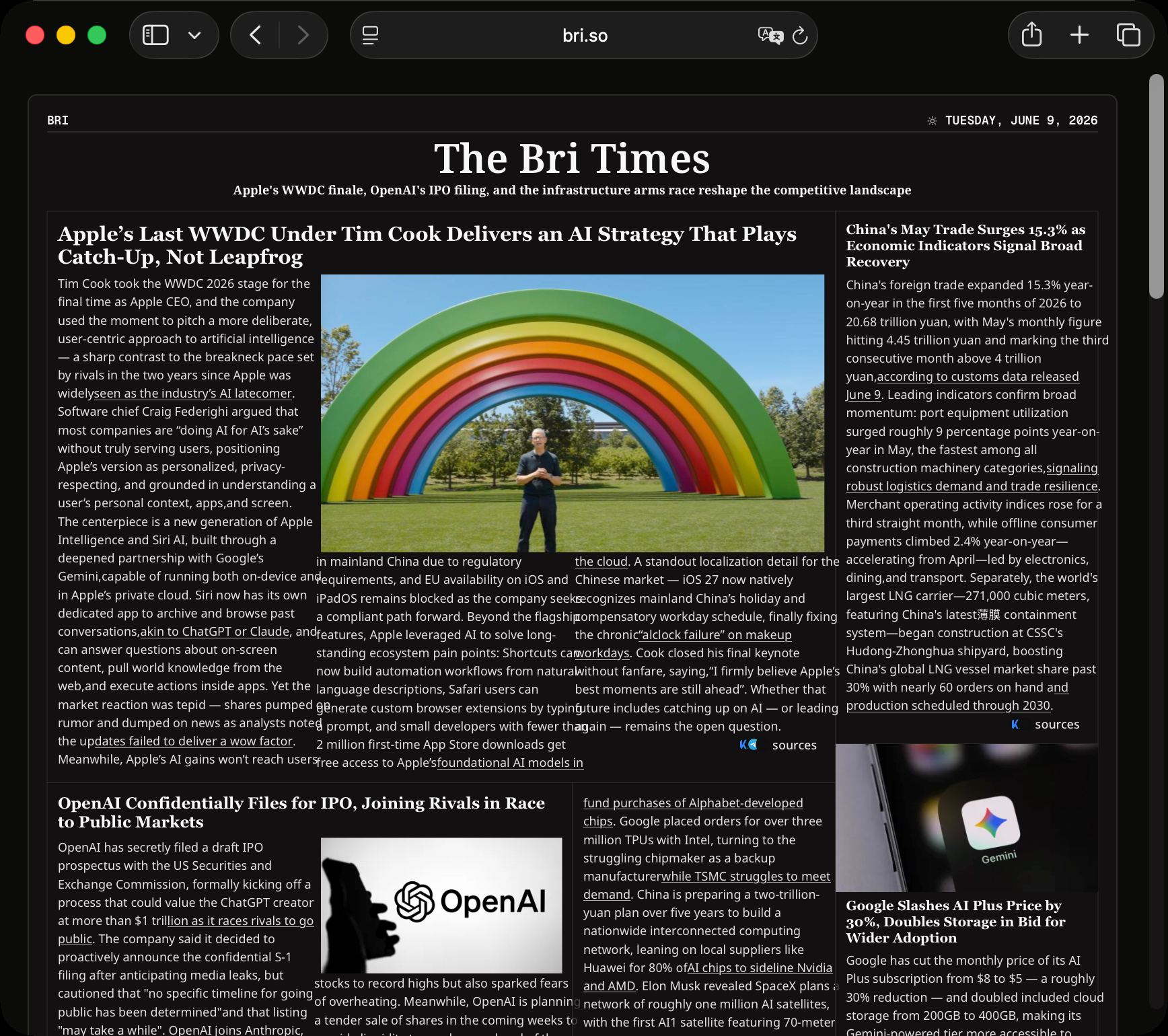 Turn your information into a newspaper.